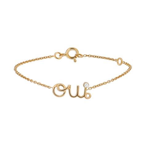 Oui Bracelet Yellow Gold and Diamond .